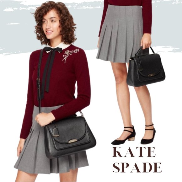 kate spade Handbags - Kate Spade New York Alexya Pine Grove Way Pebbled Leather Shoulder Bag Satchel